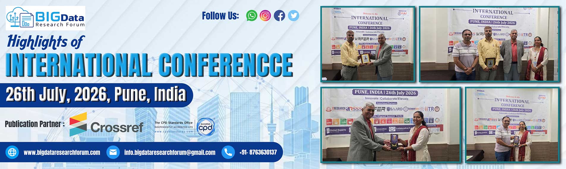 Big Data Research Forum International Conference in Pune, India, July 26, 2026